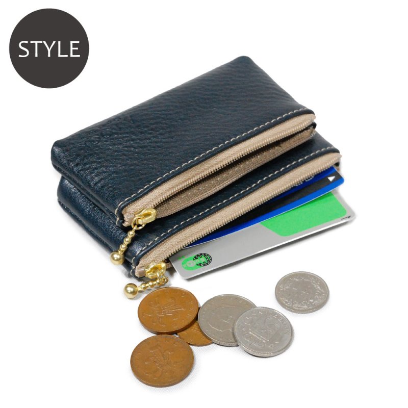 画像15: オリーブレザー 親子ポーチ (15)