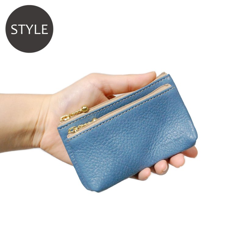 画像16: オリーブレザー 親子ポーチ (16)