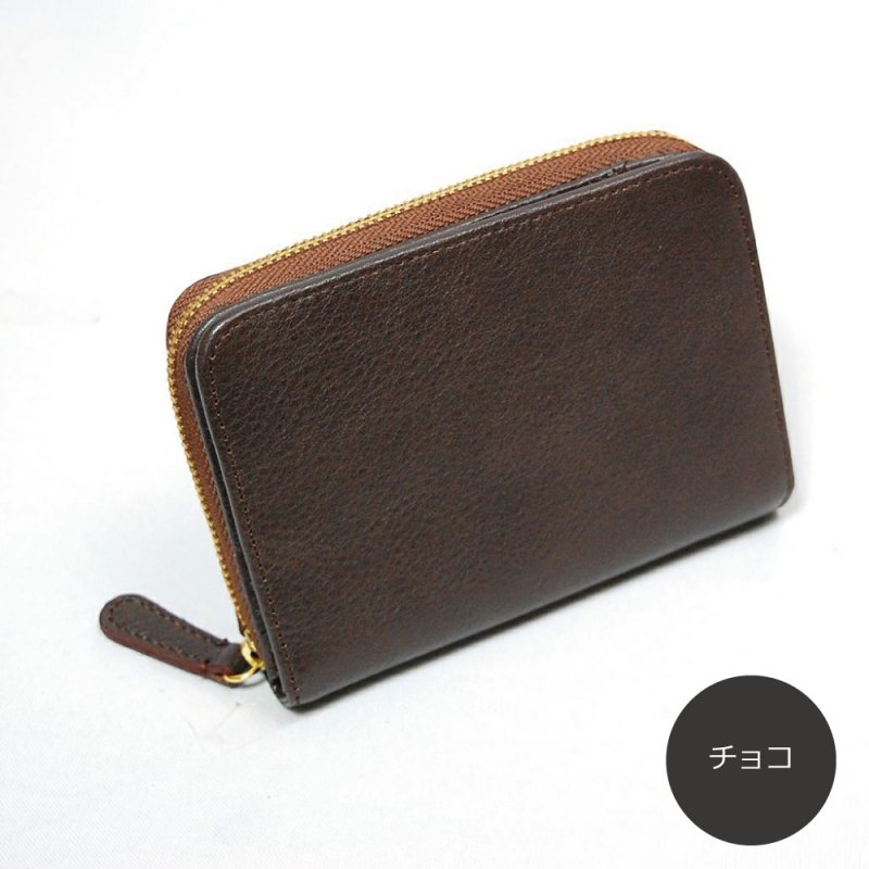 画像4: オリーブレザー ラウンドファスナー短財布 (4)