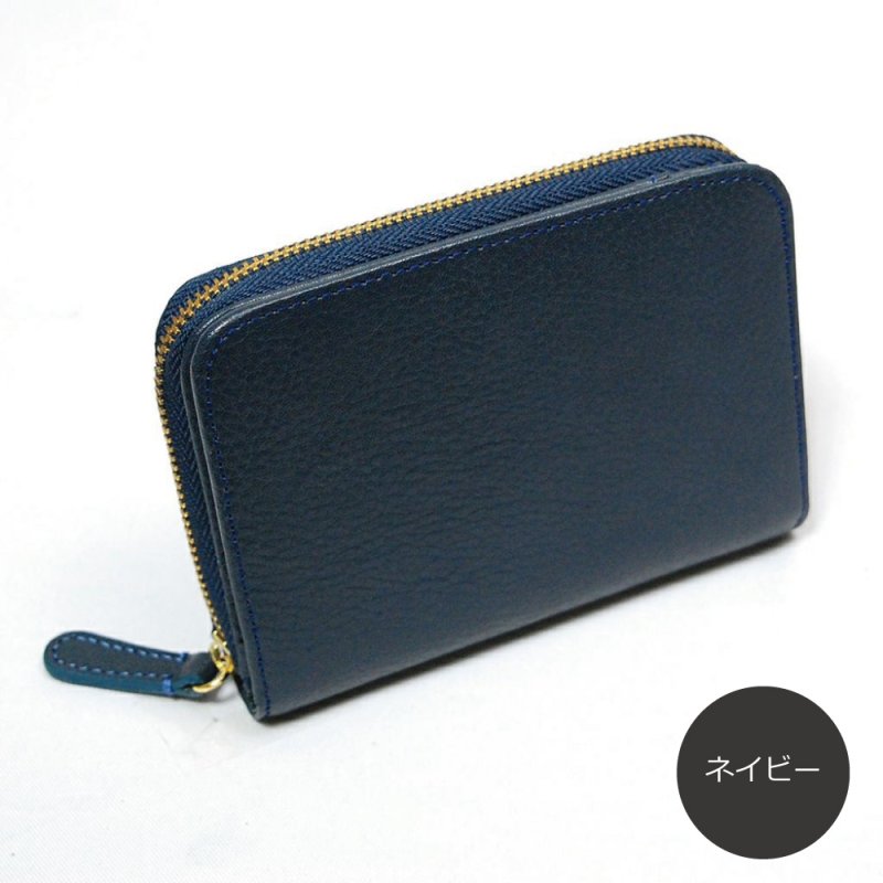 画像5: オリーブレザー ラウンドファスナー短財布 (5)