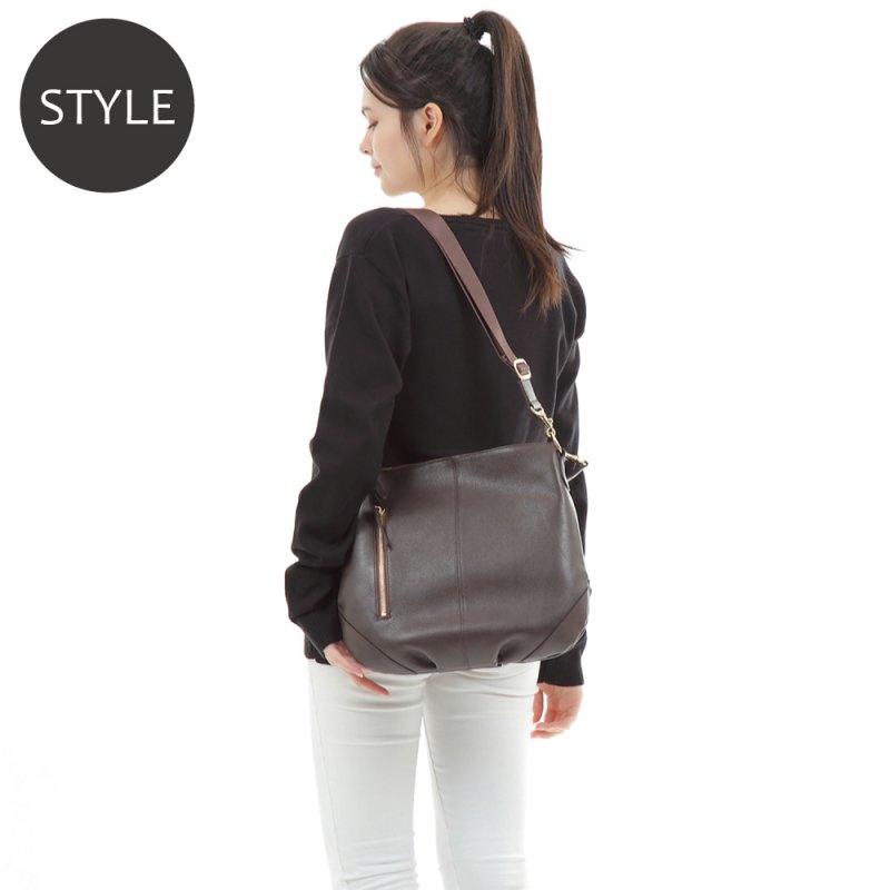 画像14: オリーブレザー2wayショルダー (14)