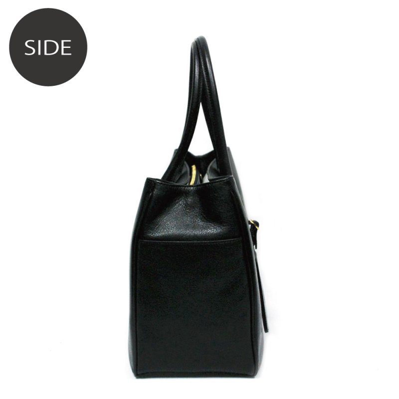 画像2: オリーブレザー トートバッグ (2)