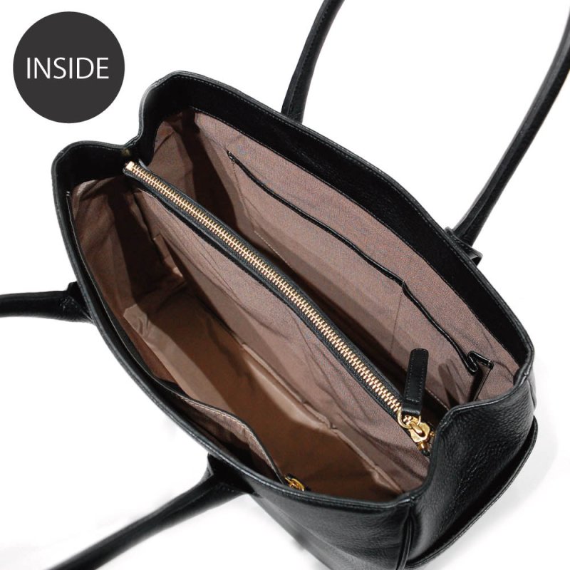 画像5: オリーブレザー トートバッグ (5)