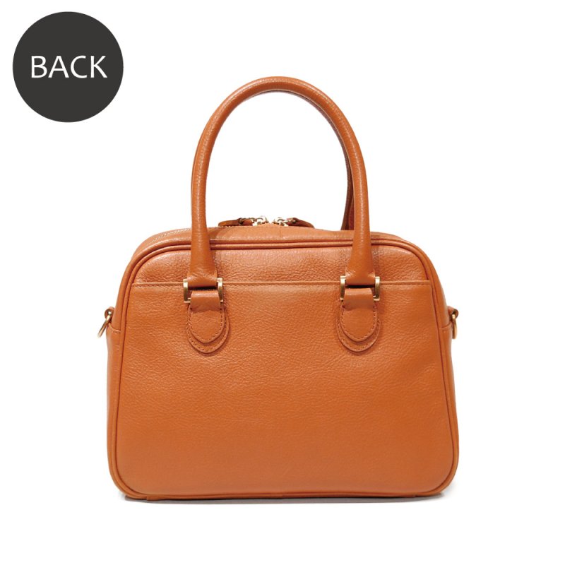 画像2: オリーブレザー 2wayミニボストンバッグ（ショルダー&手提げ） (2)