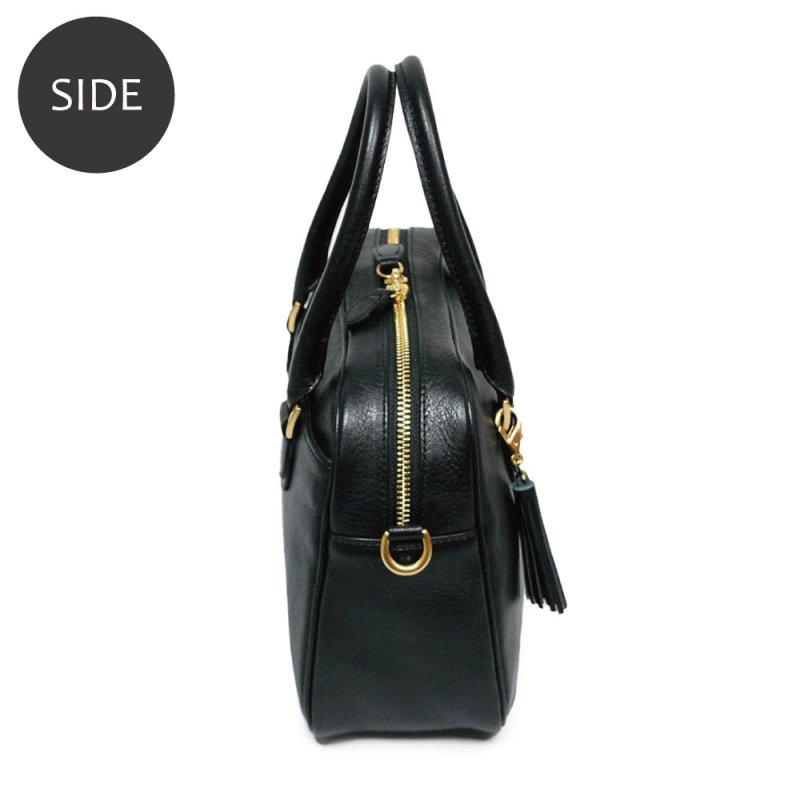 画像3: オリーブレザー 2wayミニボストンバッグ（ショルダー&手提げ） (3)