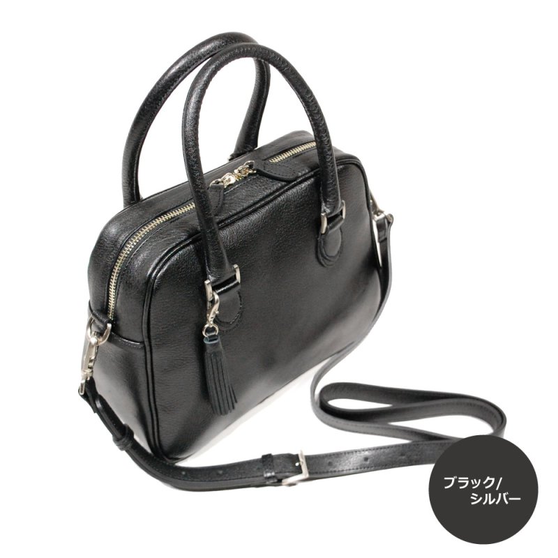 画像9: オリーブレザー 2wayミニボストンバッグ（ショルダー&手提げ） (9)