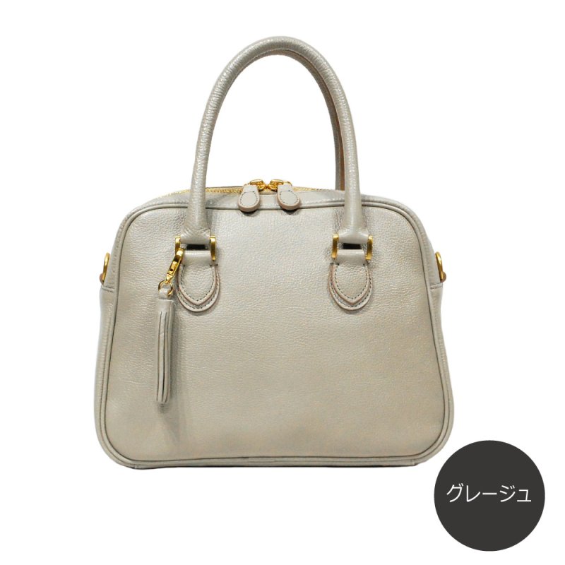 画像14: オリーブレザー 2wayミニボストンバッグ（ショルダー&手提げ） (14)