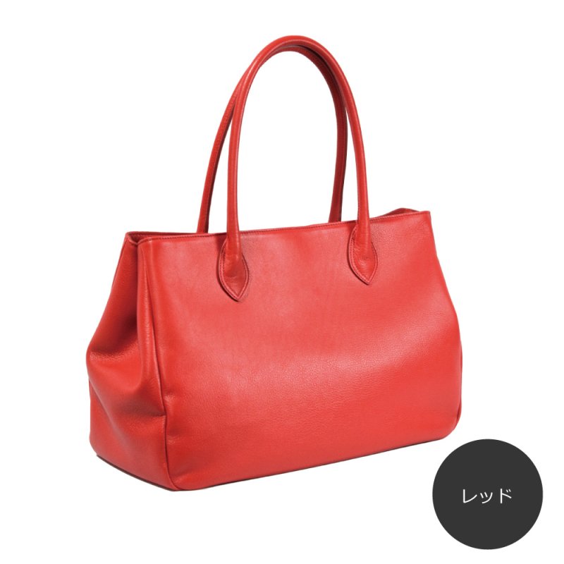 画像18: オリーブレザー 横型ラージトートバッグ (18)