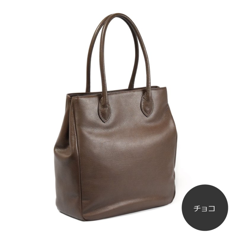 画像12: オリーブレザー 縦型ラージトートバッグ (12)