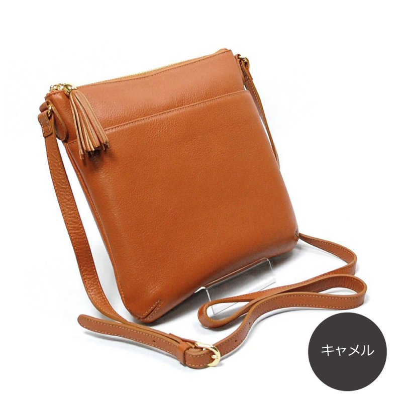 画像6: オリーブレザー 縦ショルダーバッグ (6)