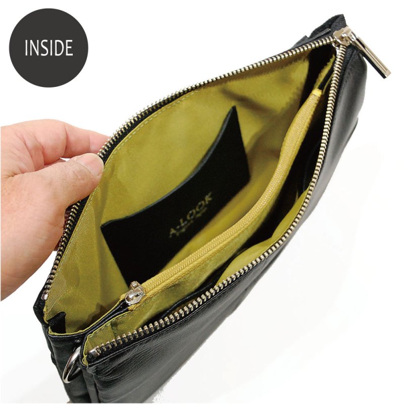 画像11: 手袋用ソフトレザーで作った ワッフルボディーショルダー (11)