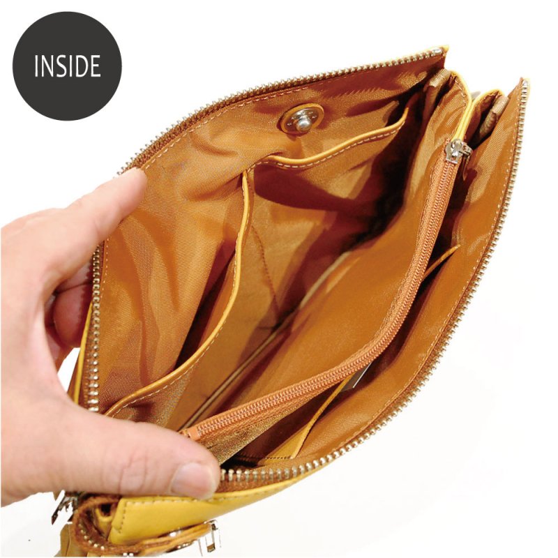 画像13: 手袋用ソフトレザーで作った ワッフルボディーショルダー (13)