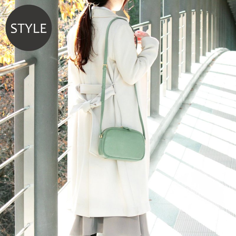 画像14: オリーブレザー ビーンズショルダー (14)