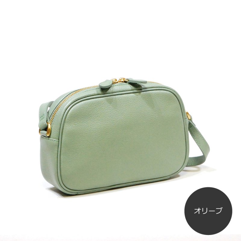 画像12: オリーブレザー ビーンズショルダー (12)