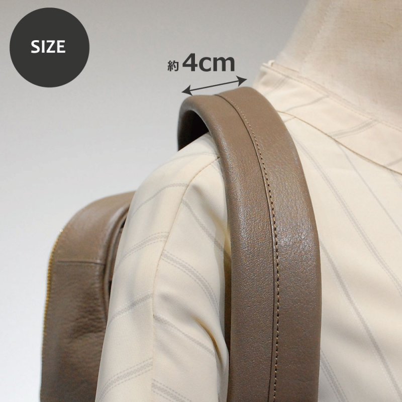 画像12: オリーブレザー グレースリュックサック (12)