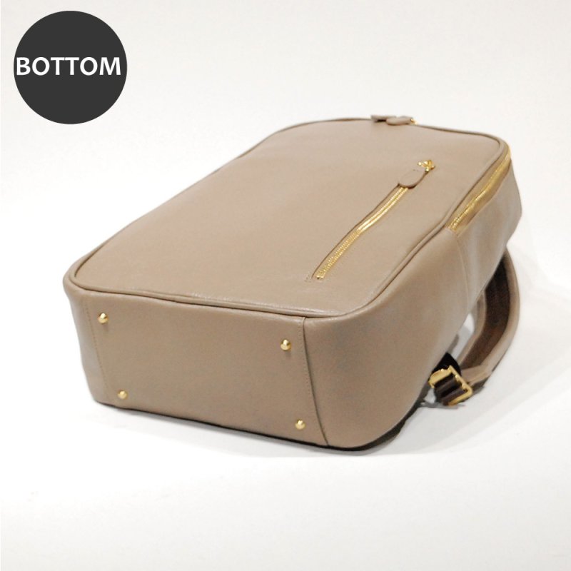 画像7: オリーブレザー グレースリュックサック (7)