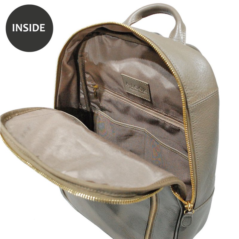 画像8: オリーブレザー グレースリュックサック (8)