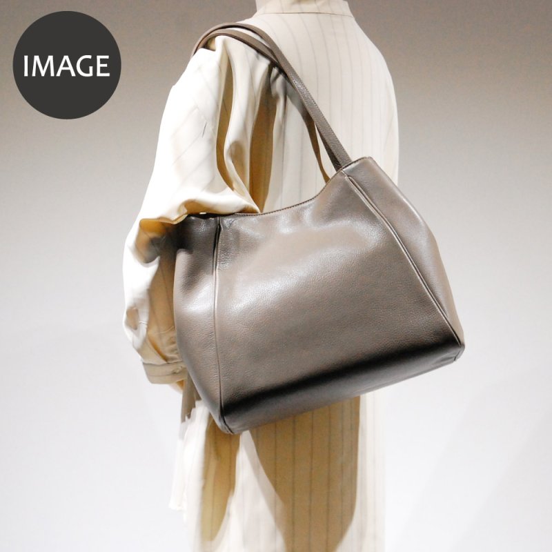 画像9: オリーブレザー フォルムチェンジA4トート (9)