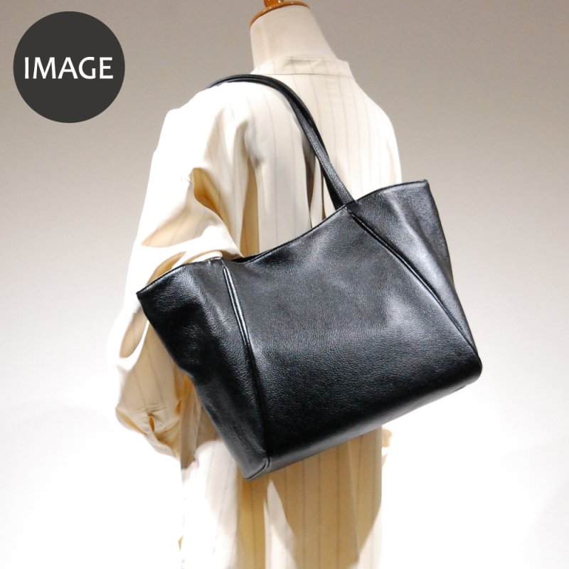 画像12: オリーブレザー フォルムチェンジA4トート (12)