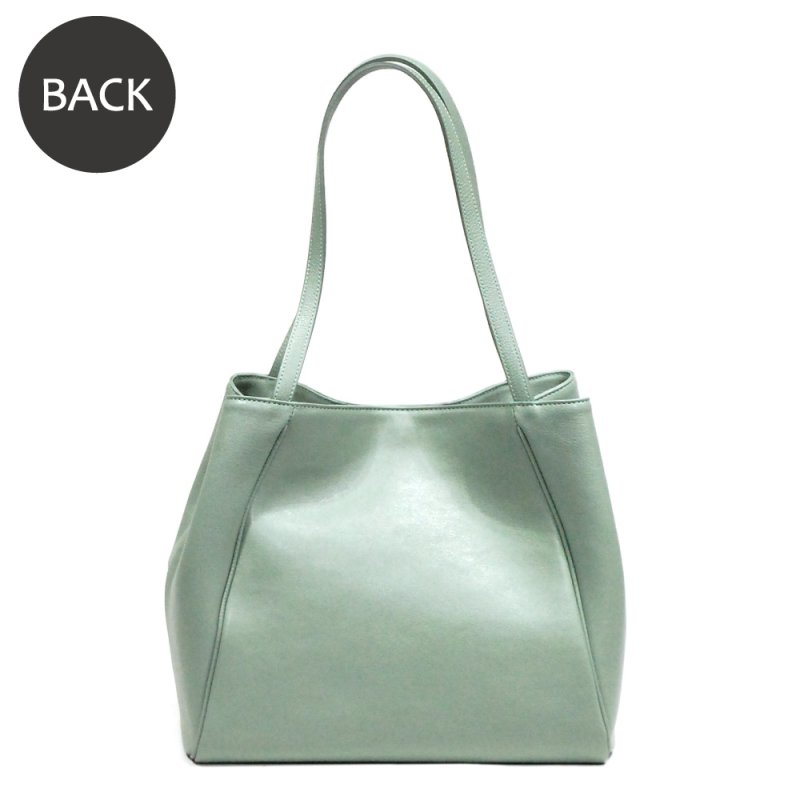 画像2: オリーブレザー フォルムチェンジA4トート (2)