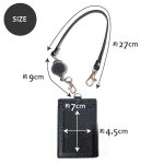 画像10: オリーブレザー リール付き両面パスケース (10)