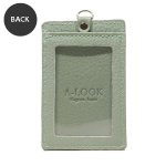 画像8: オリーブレザー リール付き両面パスケース (8)