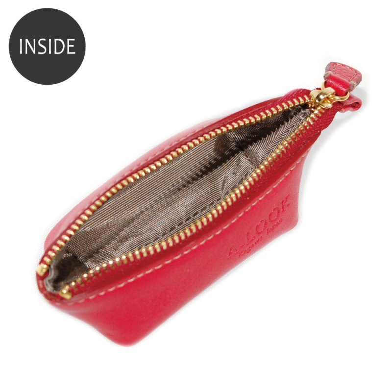 画像5: オリーブレザー 舟形コインポーチ (5)