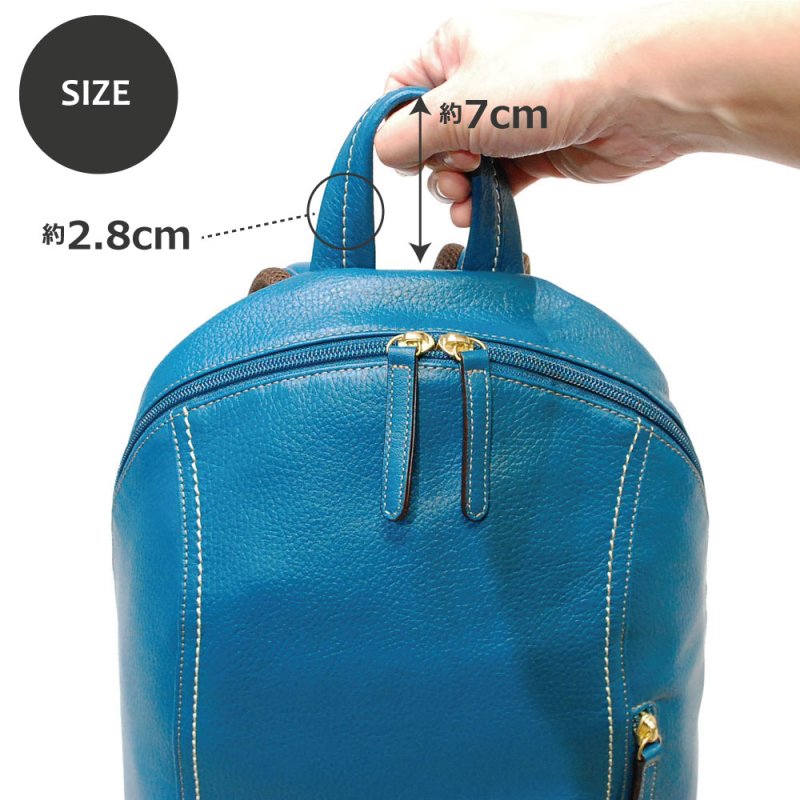 画像15: 傷が目立たないエンボスシュリンクの 軽量ラウンドリュック (15)