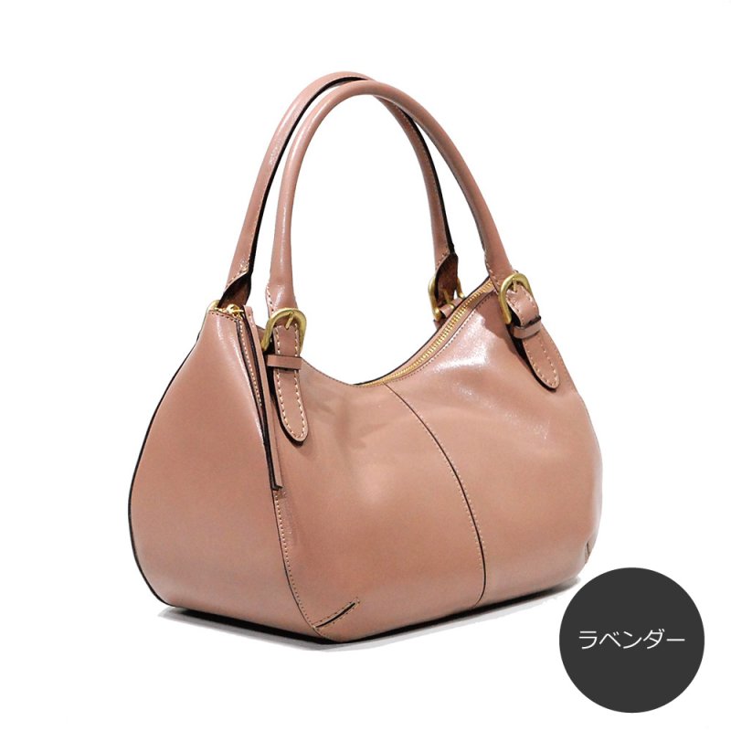 画像10: オイルアップレザー ラウンドトップハンドバッグ (10)