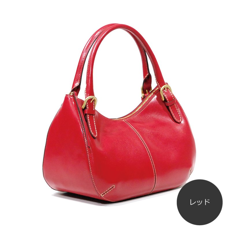 画像11: オイルアップレザー ラウンドトップハンドバッグ (11)