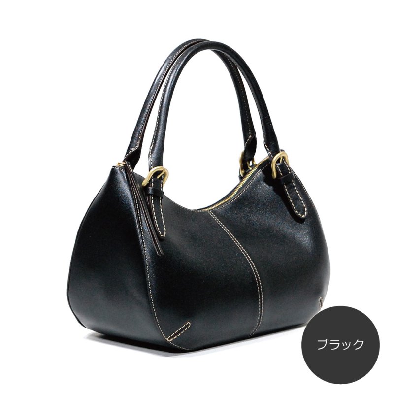 画像6: オイルアップレザー ラウンドトップハンドバッグ (6)