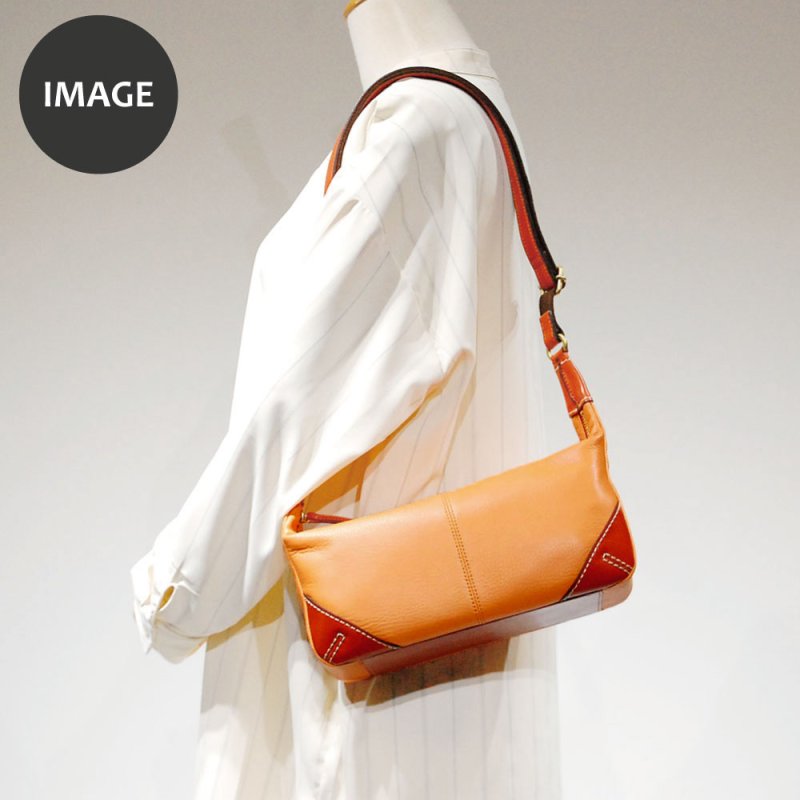 画像7: ソフトレザーの三日月形ミニショルダー (7)