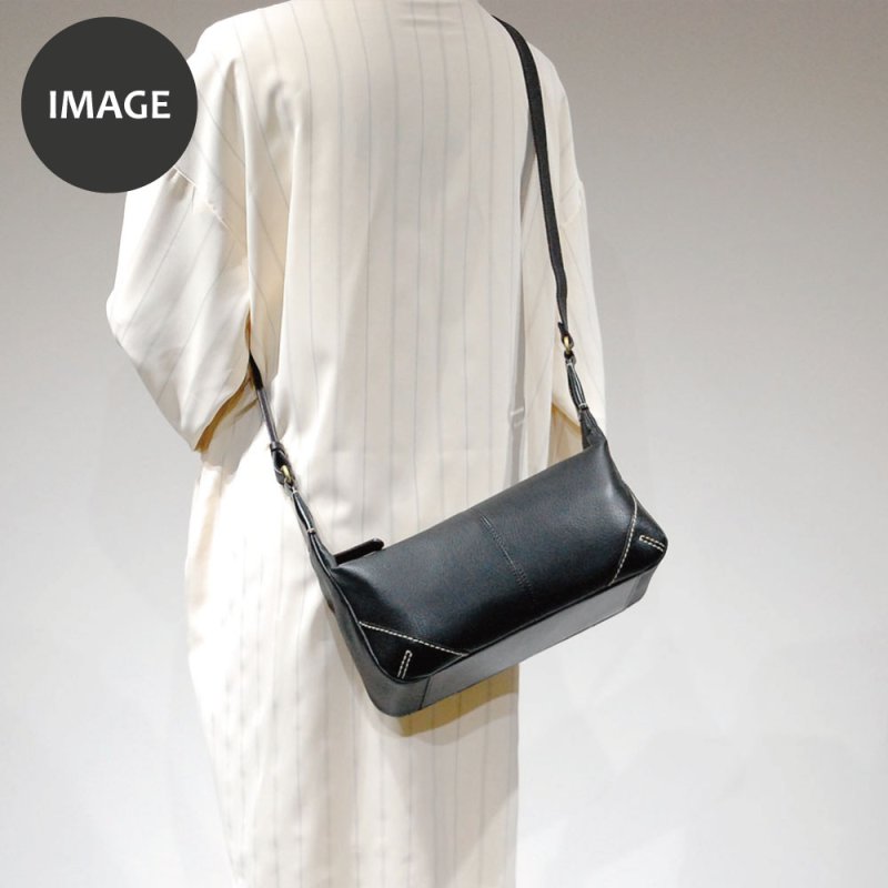 画像6: ソフトレザーの三日月形ミニショルダー (6)