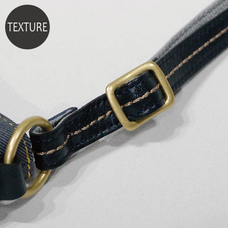 画像11: デニム調レザー バーチカルポシェット (11)