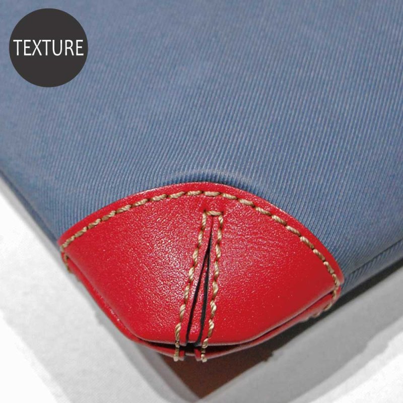 画像12: デニム調レザー バーチカルポシェット (12)