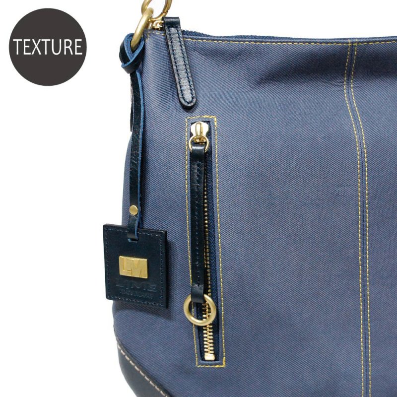 画像6: デニム調レザー 2wayスレンダーショルダーバッグ (6)
