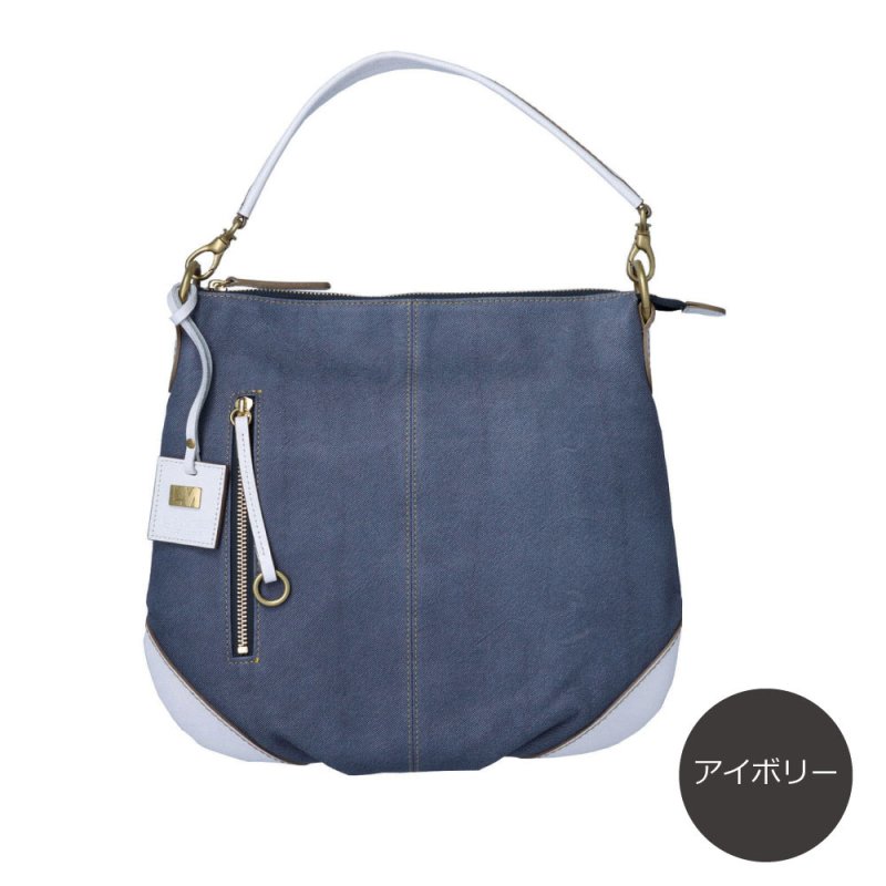 画像11: デニム調レザー 2wayスレンダーショルダーバッグ (11)