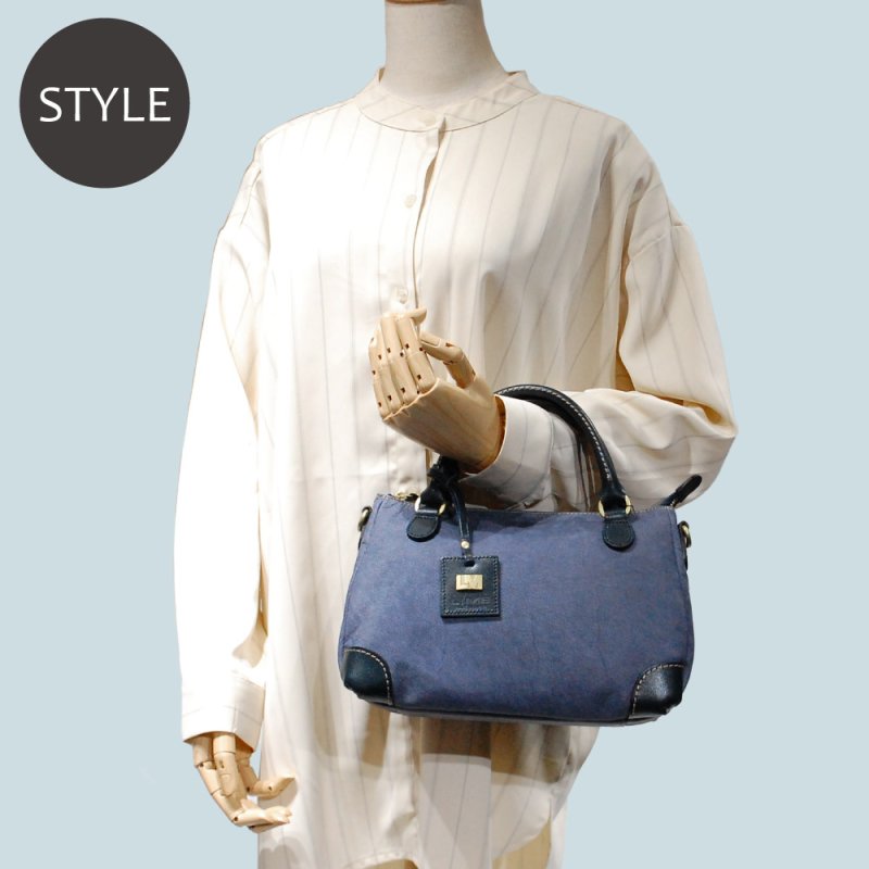 画像8: デニム調レザー 2wayミニバッグ (8)