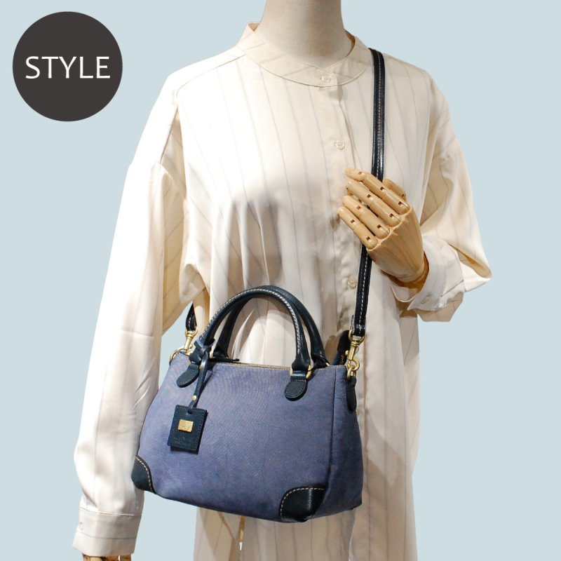 画像9: デニム調レザー 2wayミニバッグ (9)