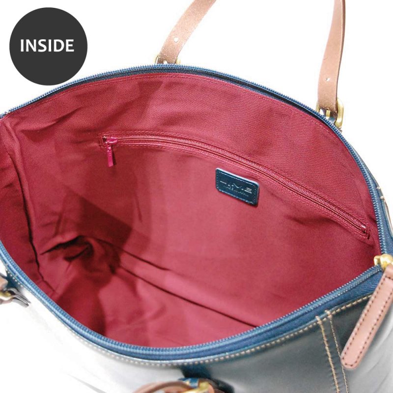 画像8: ヌメ＆オイルアップレザー ファスナー付き2way A4ファイルバッグ (8)