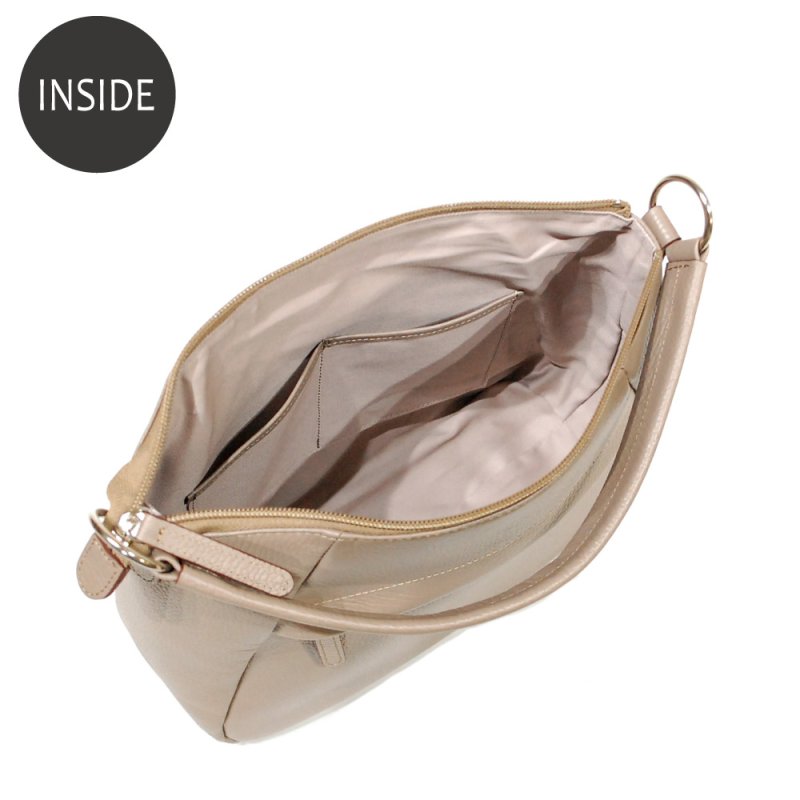 画像7: 傷が目立たないエンボスシュリンクの ティアドロップ2wayショルダーバッグ (7)