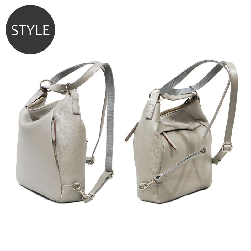 画像3: 傷が目立たないエンボスシュリンクの ティアドロップ3wayリュック (3)