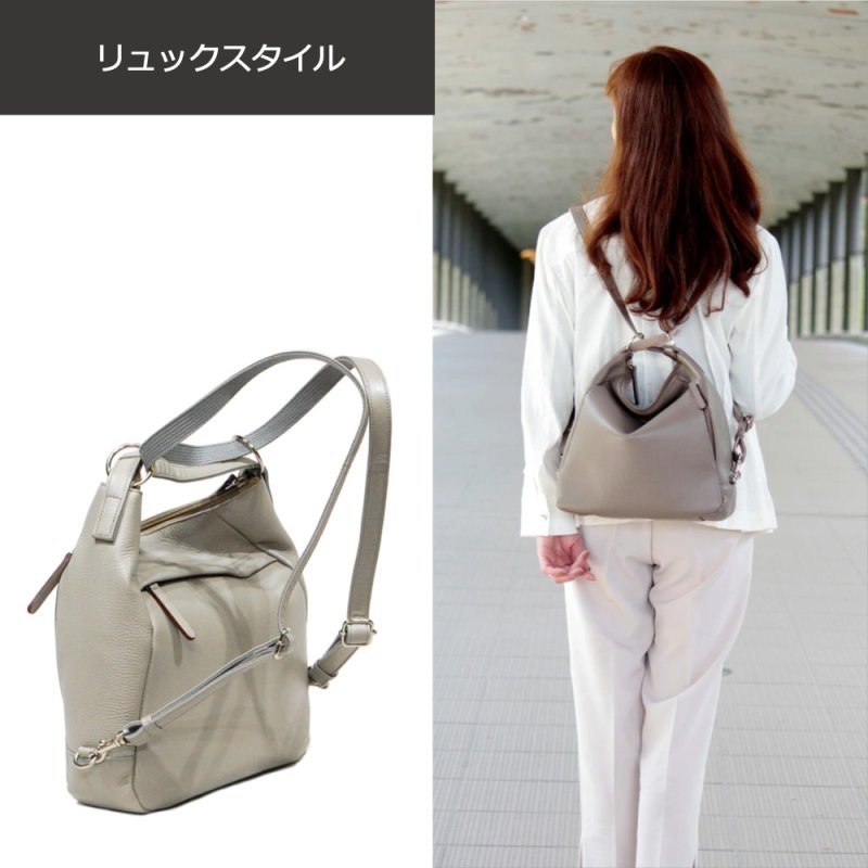 画像6: 傷が目立たないエンボスシュリンクの ティアドロップ3wayリュック (6)