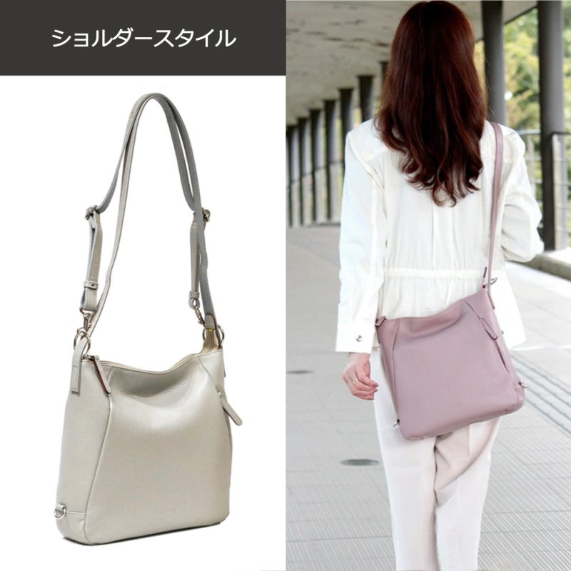 画像8: 傷が目立たないエンボスシュリンクの ティアドロップ3wayリュック (8)