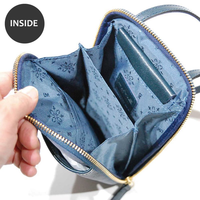 画像7: デニム調レザー お財布機能付きスマホショルダー (7)