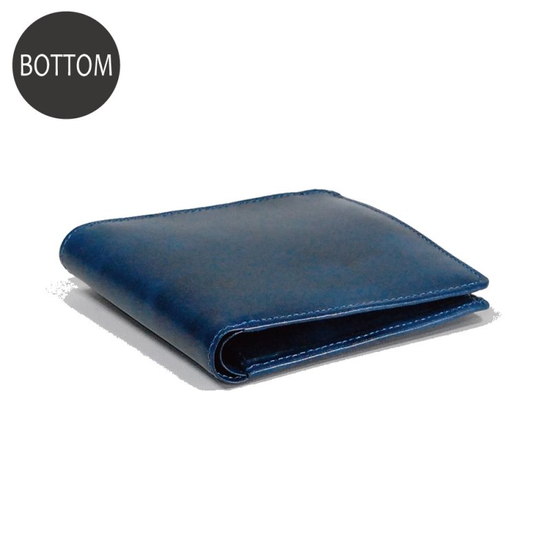 画像3: ムラ染めオリーブレザー 2つ折り財布【封筒型小銭入れ】 (3)