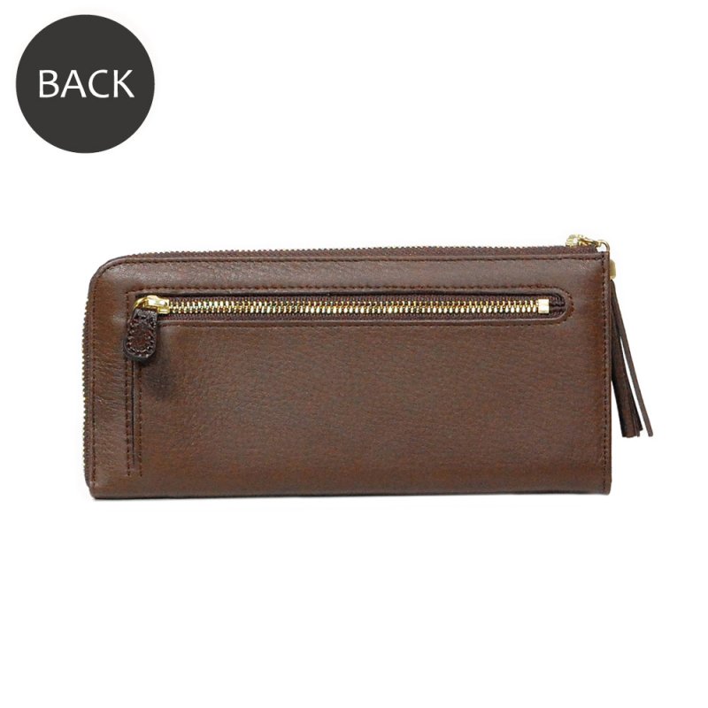 画像2: 手袋用ソフトレザーで作った L字ファスナー長財布 (2)