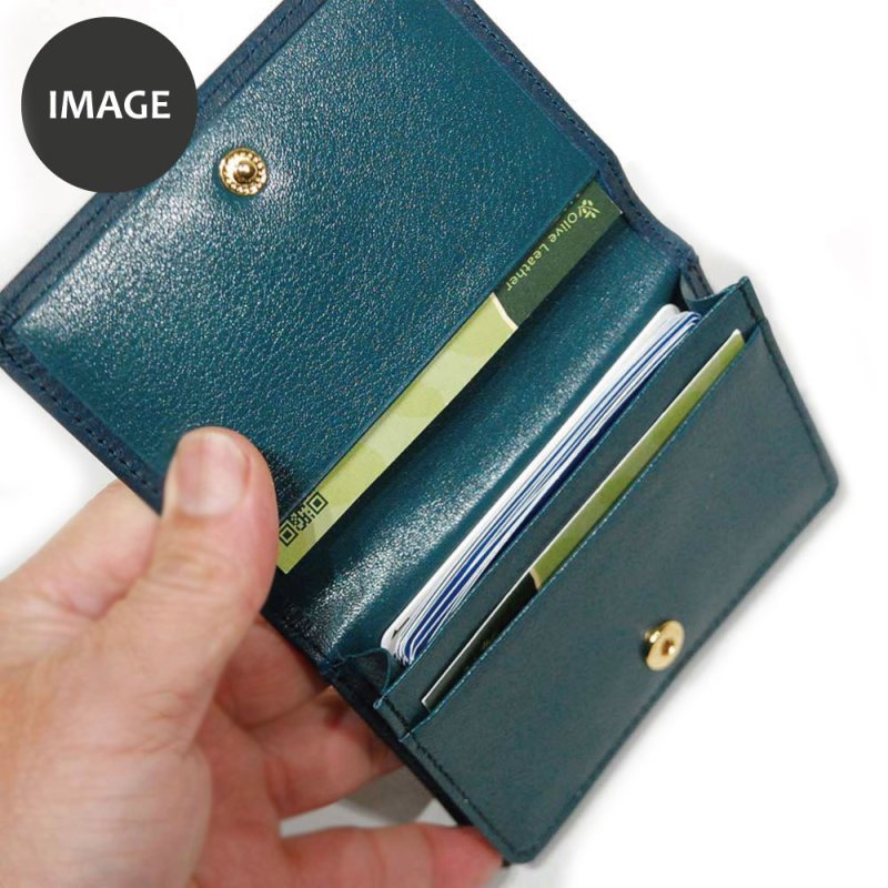 画像6: 手袋用ソフトレザーで作った 名刺入れ (6)