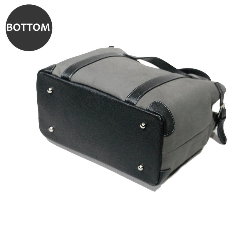 画像4: デニム調レザー モンクストラップ カートバッグ (4)