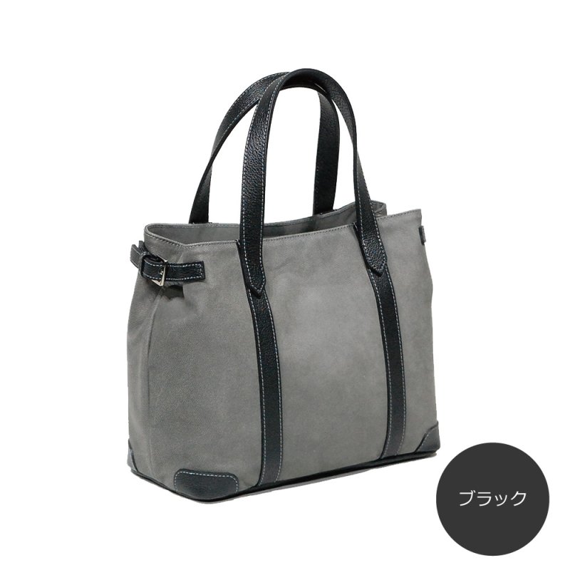 画像5: デニム調レザー モンクストラップ カートバッグ (5)